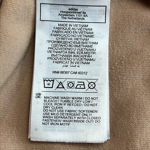 Adidas HK4498 4CMTE Track Zip Top Light Windbreaker Jacket Magic Tan (M - Picture 9 of 11